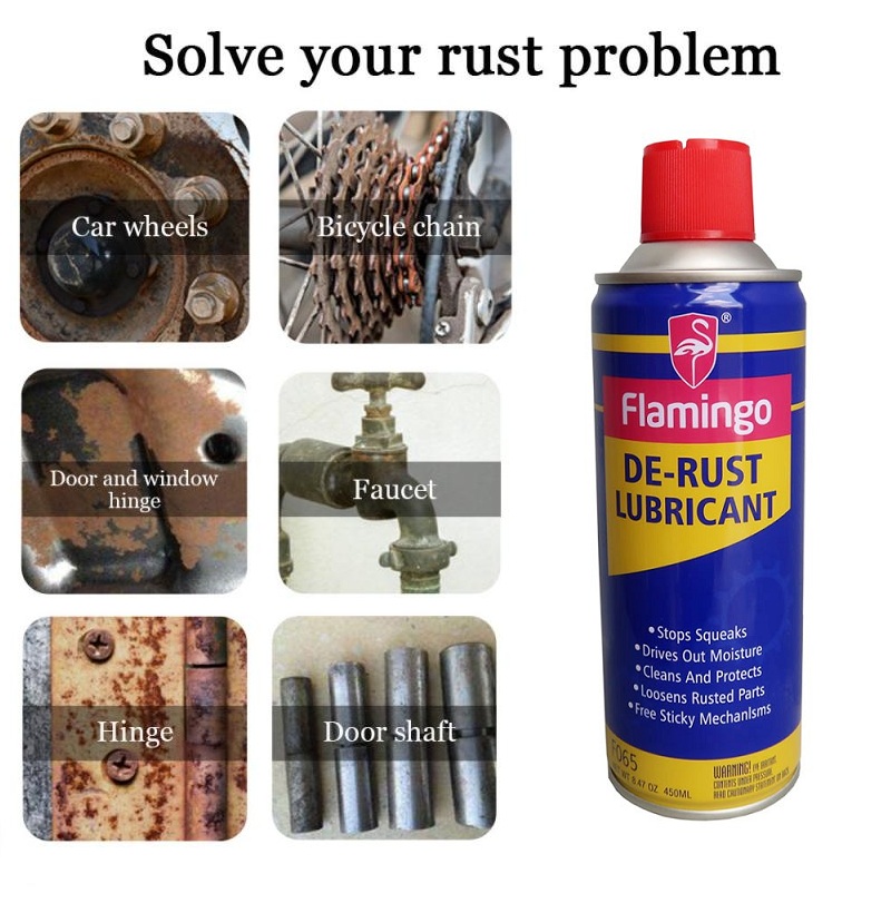 FLAMINGO ANTI DE-RUST SPRAY LUBRICANT FOR CAR AND HOUSE HOLD - (450ML)
