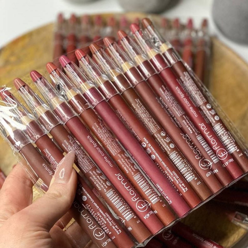 1 PCS Flormar Jambo Lip Pencil Lipstick Pencils Set Pack for Shaping & Sculpting Lips 12 Pigmented Colors