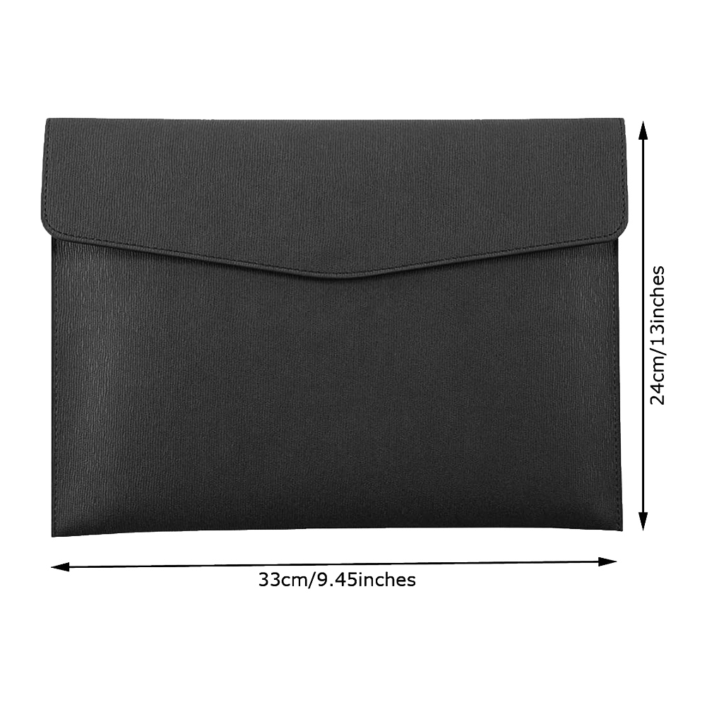 PU Leather A4 File Folder Document Holder Waterproof (Black) | Daraz.pk