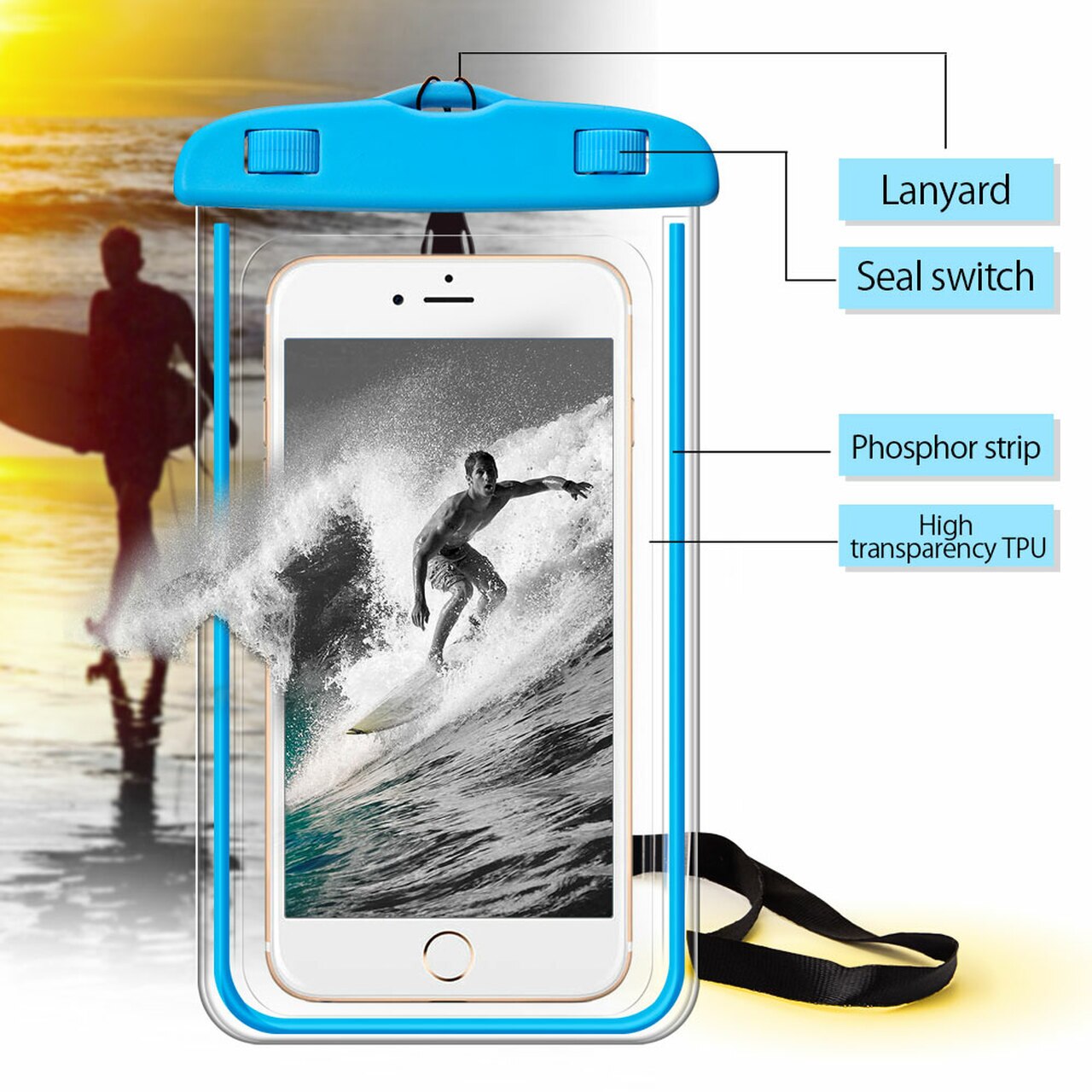 Waterproof Case Underwater PVC Bag Transparent Touch Screen Premium Cell Phone Pouch Cover Mobile Cover For Travel
