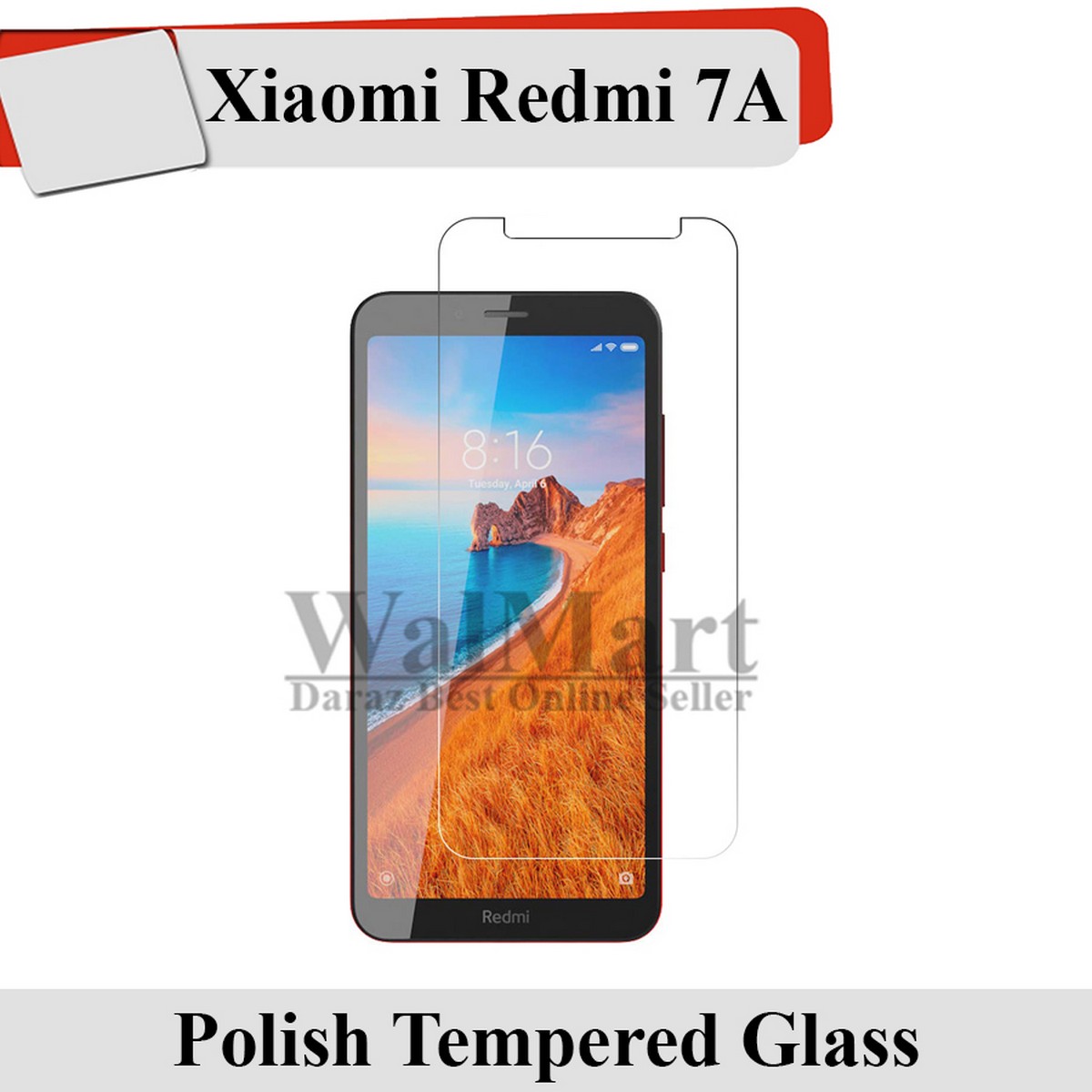 Front Screen Protector Glass For Xiaomi Redmi 7A - Tempered Glass price in Pakistan