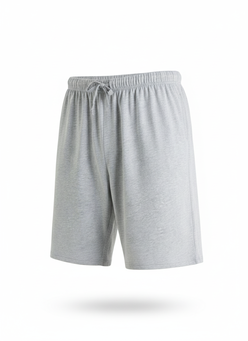 Grey Cotton Jersey Shorts for Men | FRONSTA