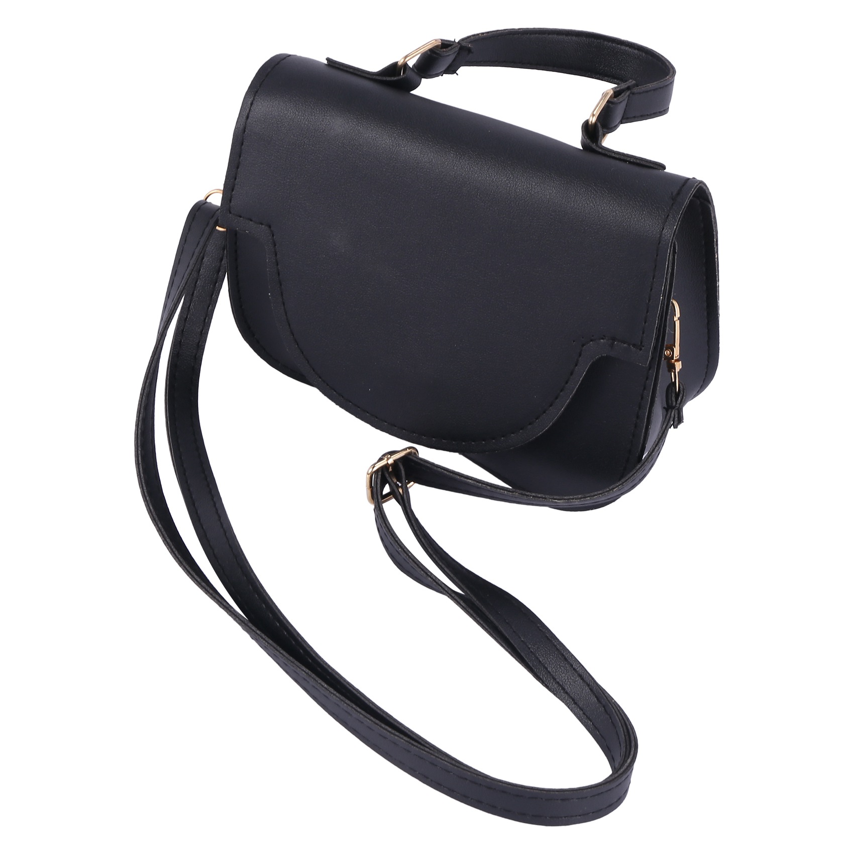 black simple handbag