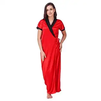 red color night dress