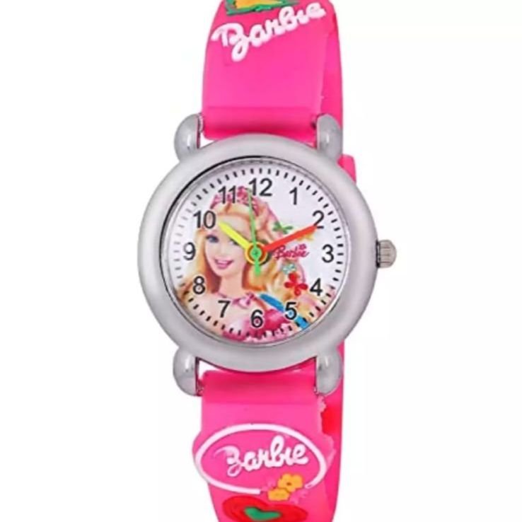 New Best Girl Cartoon Style Watch Kid Analog Watch Wrist Watch Cartoon Watch For Kids Girl - Pink
