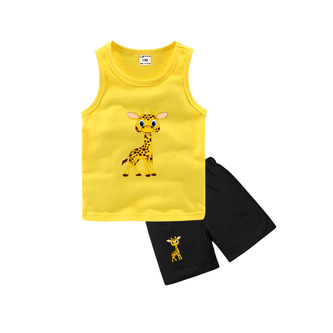 Chote Bachay Pack of Printed Sando T-Shirt + Short for Boys - Premium Printed Sando T-shirts For Teen Boys & Girls - High Quality T-shirt For Toddler Boys & Girls - 100% Cotton, High-Quality DTF Prints, Ages 6 Months to 12 Years, Free Delivery