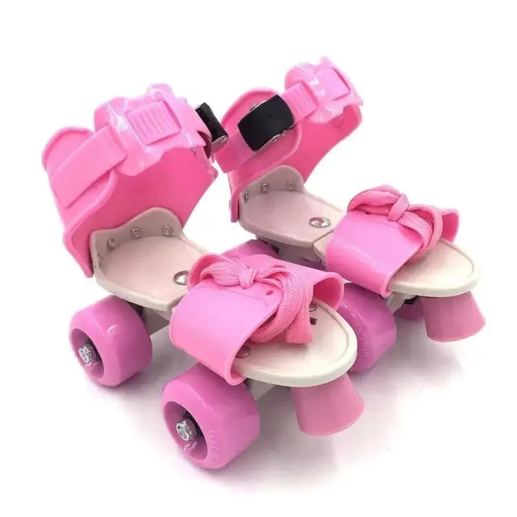 Adjustable Quad Speed Roller Skates Double Row Wheel Shoes - (Multicolurs)