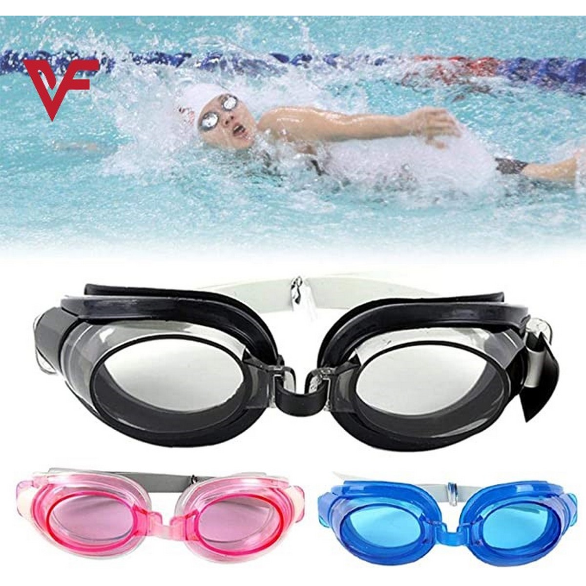 Youth Junior Swimming Pool Sunglasses Anti-fog Silicone Swim Goggles
