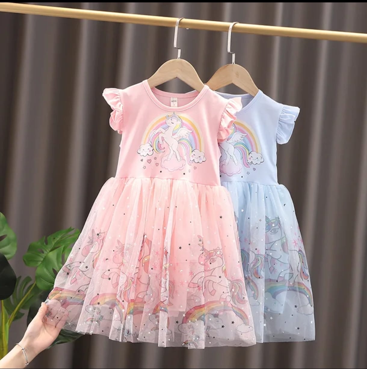 unicorn birthday dress in pakistan Long Tail Unicorn Birthday Dress Set Includes Head Crown, Pony Theme Colourful Costume, Rainbow Babygirl Tutu, Unicorn Theme Birthday Cloth