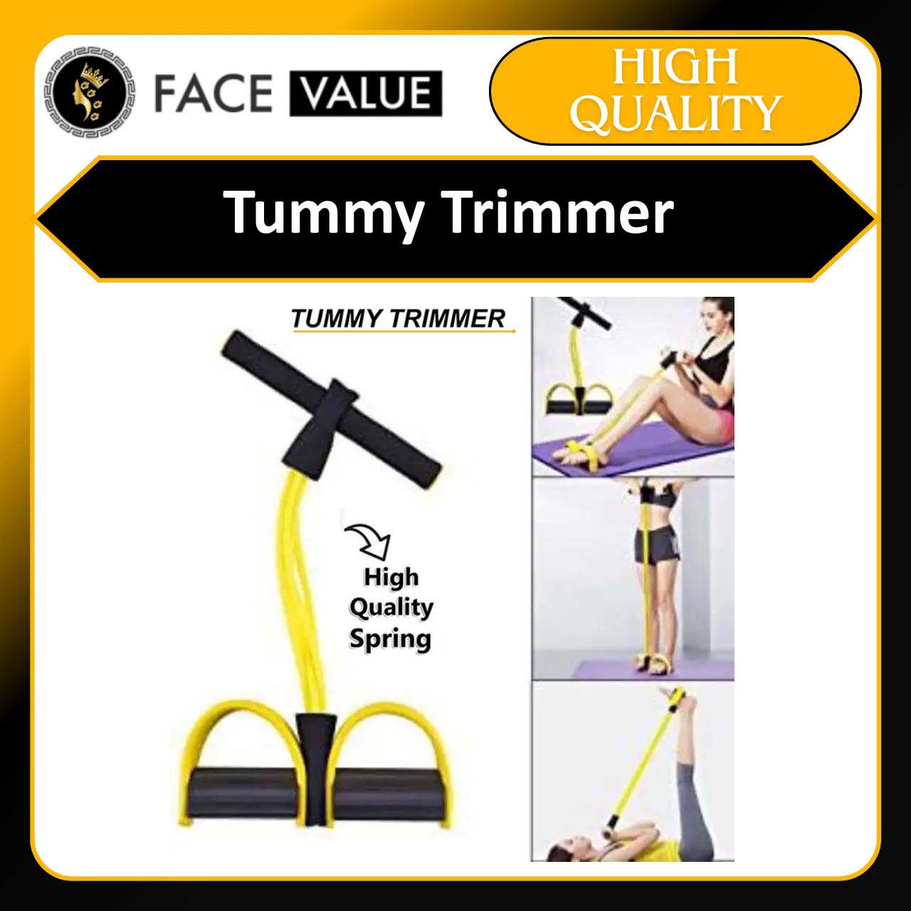 Face Value tummy trimmer | tummy trimmer for men & women -Abdominal Workout | belly fat exercise equipment | tummy fat burner |abs workout equipment| stomach exercise equipment | pull reducer
