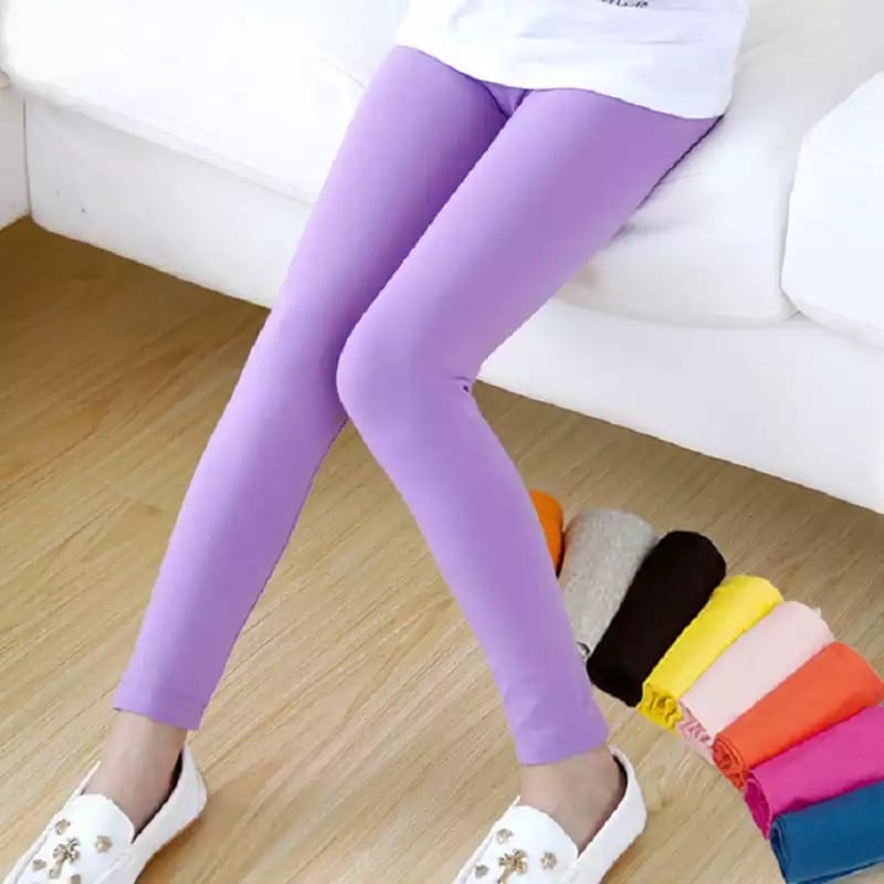 Pack of 2 Girl Pants Soft Elastic 
