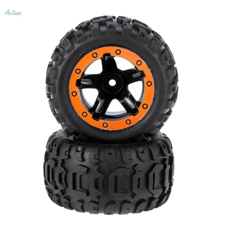 2 Pieces RC Wheels Tires Replacements for HBX 16889 Trucks RC