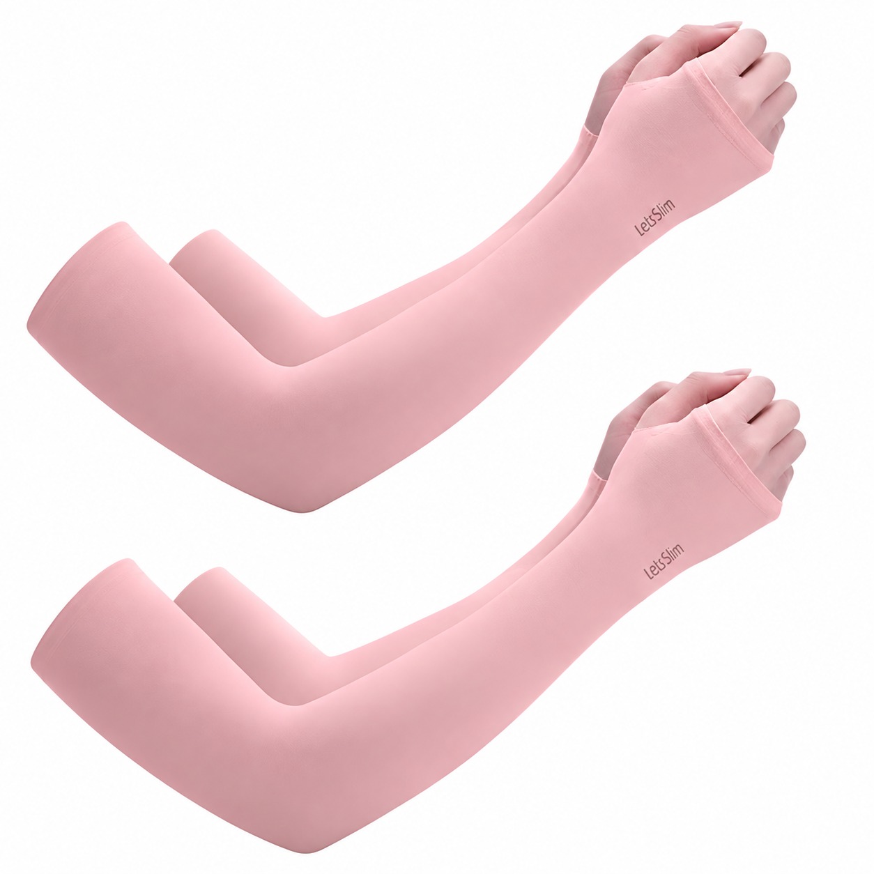 Thumb Hole UV Protection Arm Sleeves For Cycling Running and Outdoor Sports Moisture Wicking Breathable Fabric