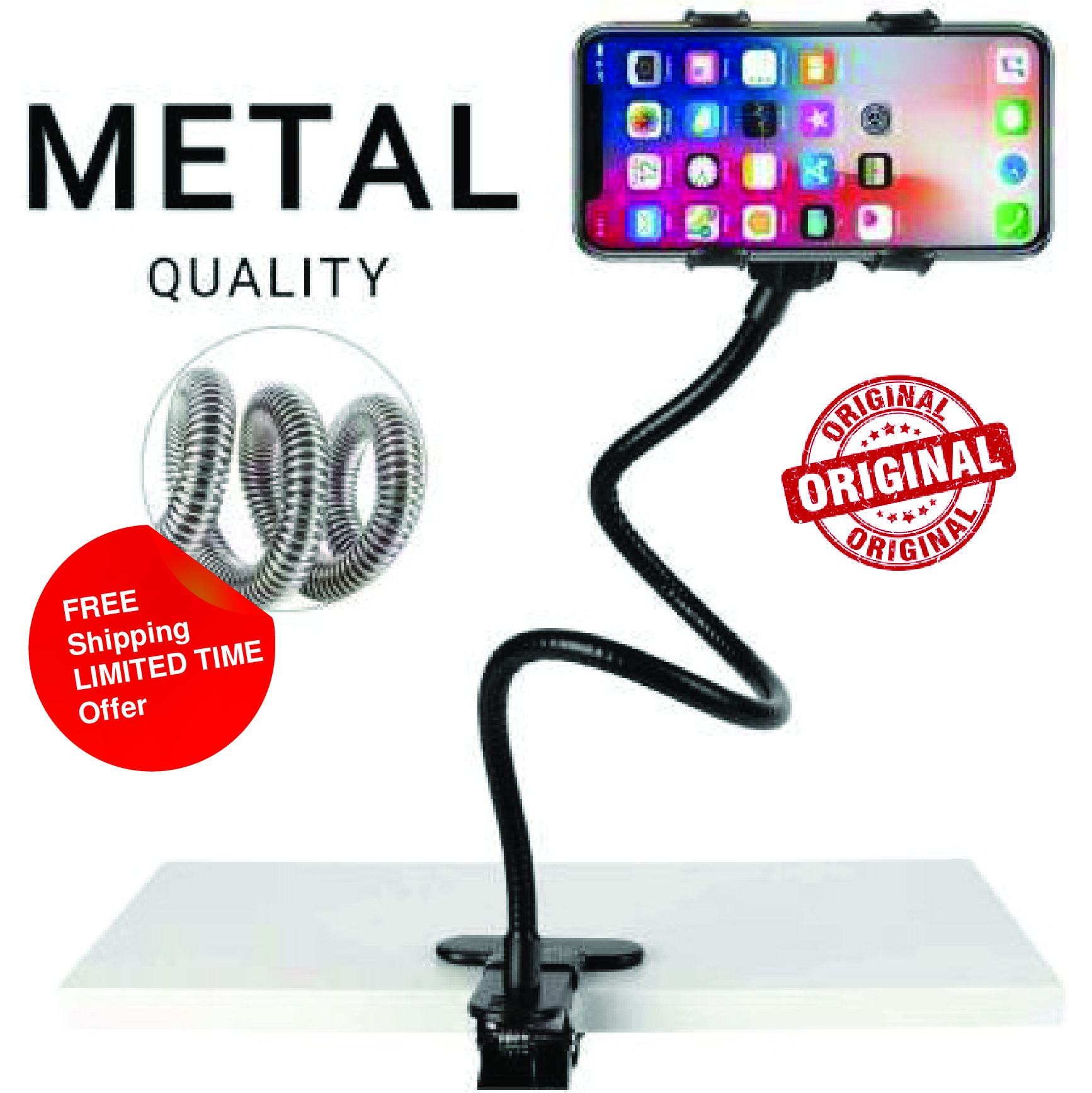 Universal Metal Mobile Stand Holder 360-Degree - Image 1