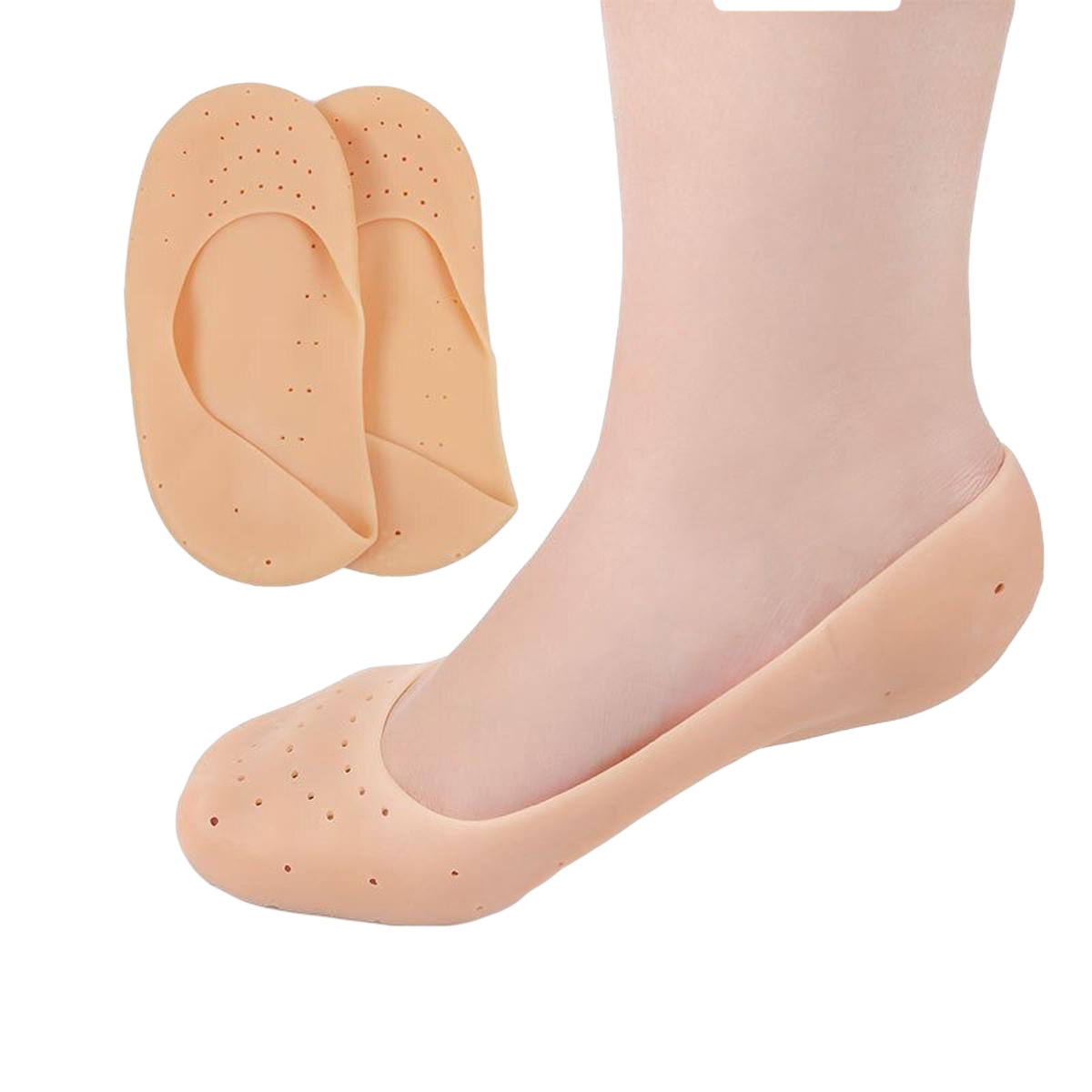 Silicone Gel Moisturizing Sock Prevent Foot Heel Crack Shoes