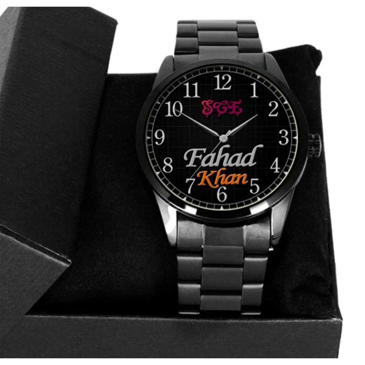 Customized Name Luxury Black Chain Watch For Mens /Boys - Stylish Watch Latest Fashion watch