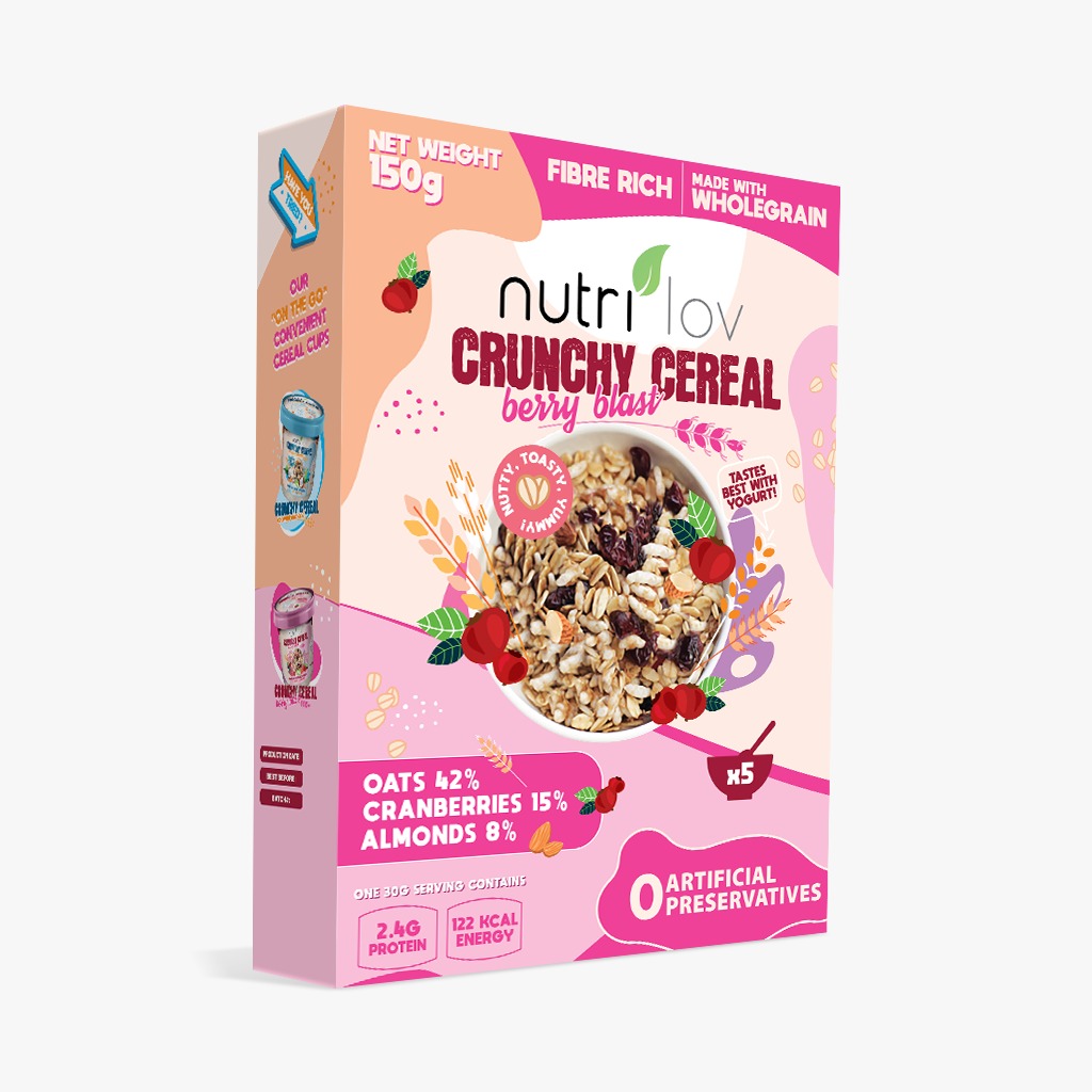 Nutrilov Crunchy Cereal Berry Blast 150GM Daraz.pk