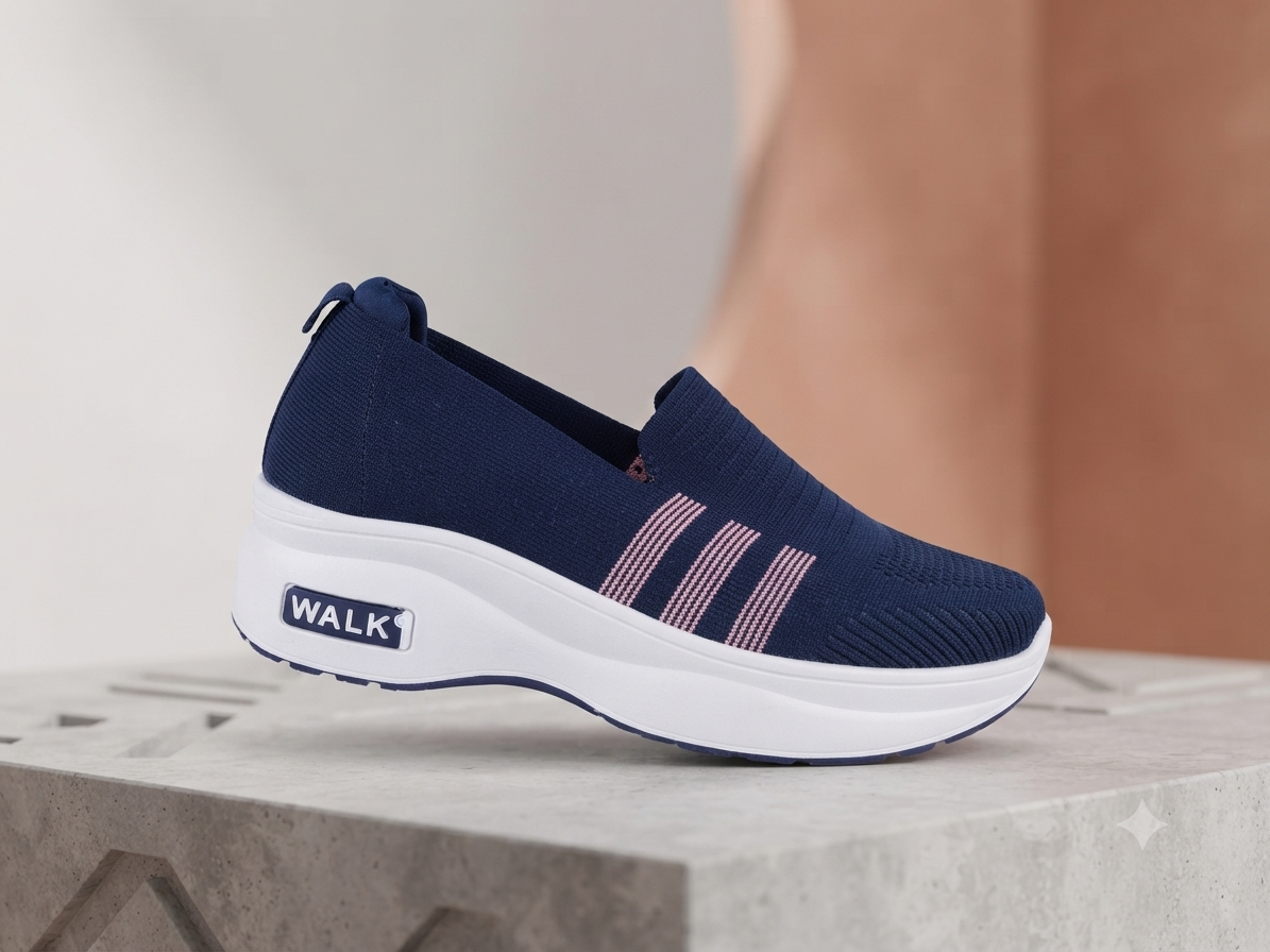 Women  Lightweight Slip On Comfort Walk Sneakers Breathable Mesh Casual Shoes