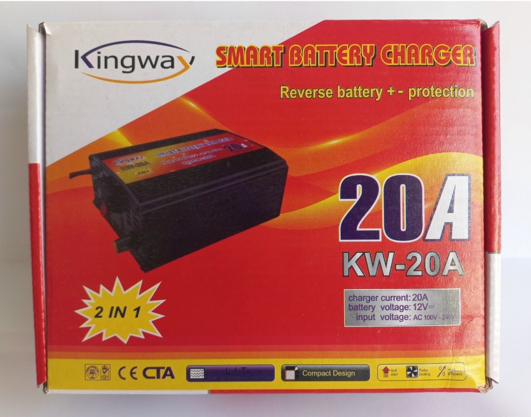 original 2 in 1 12V 20Amp Smart Battery Charger & Power Supply | Auto Cut Off | Reverse Polarity Protection | Heavy Duty Car & UPS Battery Charger