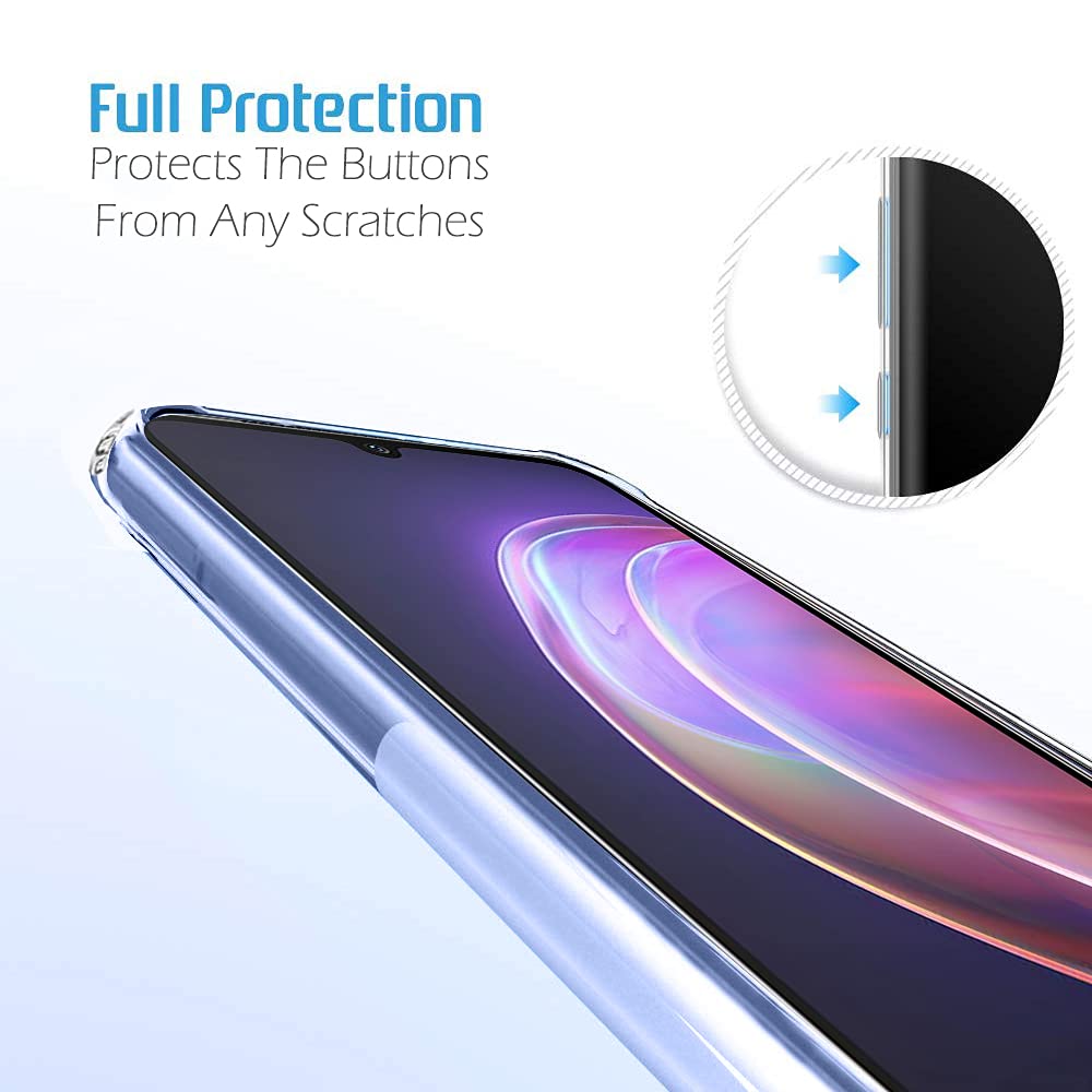 Transparent Back Cover for Vivo V21E and Y73 2021 with Camera Protection