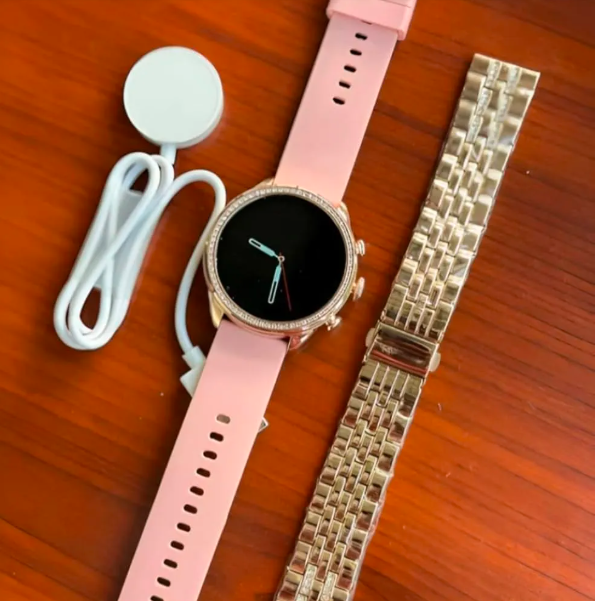Gen9 Ladies Smartwatch with Strap HD Display 1.3 inch Screen, Bluetooth Calling, Dual Straps (Rose Gold)