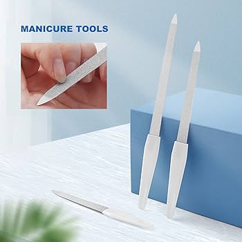 4pcs Stainless Steel Nail Files - Double-Sided, Washable Manicure Tools for Smooth & Shiny Nails