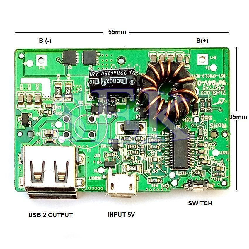 Dual Port Power Bank Module Circuit DModule The Hope Store Daraz.pk