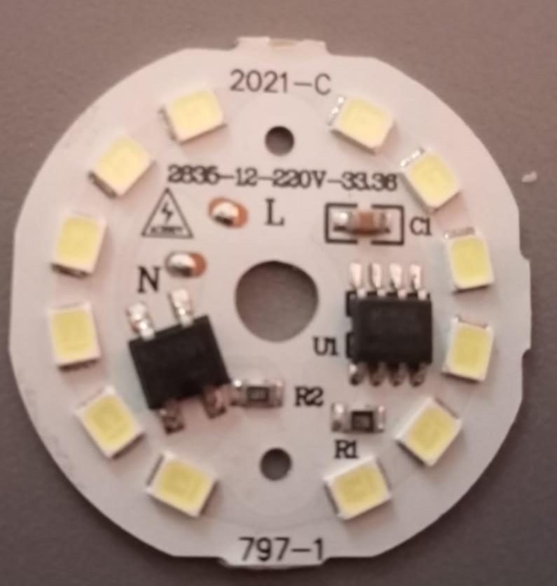Direct Ac Led Electronic Spices 05 pieces pack 220V 5W Round white color direct AC ...