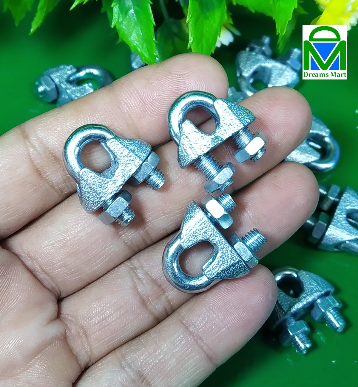 DreamsMart Pack of 2pcs No5 UShape Wire Rope Clips Steel Rope