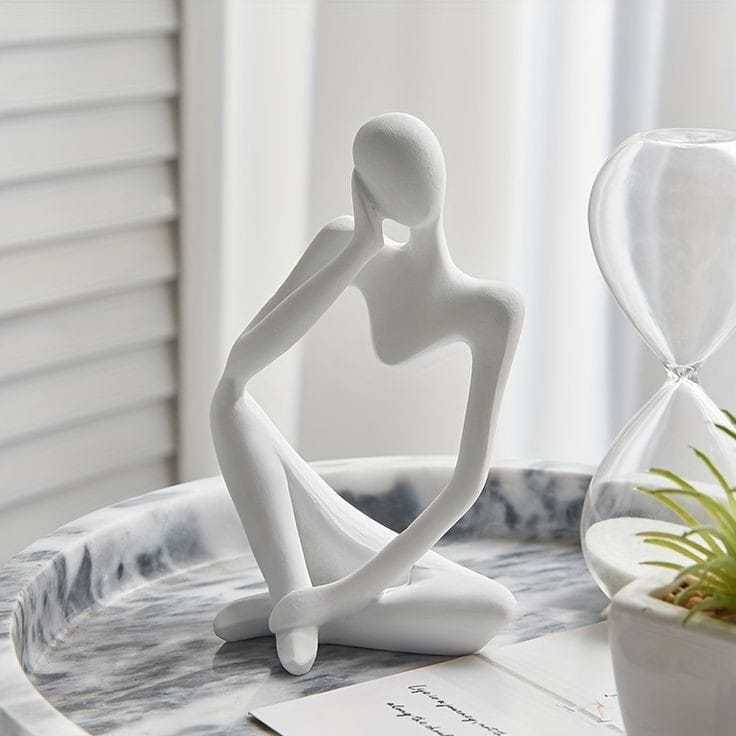 ABSTRACT THINKER STATUE|MINIMALIST DESIGN HOME DECOR STATUE|