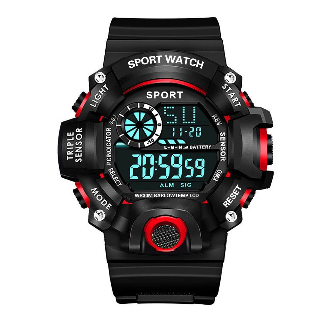 Stylish Multifunctional Digital Watch for Men New Fashion Military Dial Watch for Boys Waterproof Watch for Gents