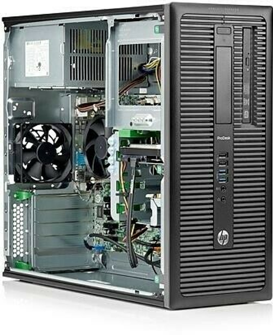 H.P PRODESK 600 G1 [ i3 4TH , 8GB, 128GB SSD, 500GB HDD, 2GB