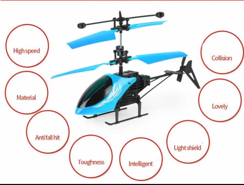 Hand Induction Control Flying Helicopter Toy with Infrared Sensor,Hand Induction Control Flying Helicopter Toy with Infrared Sensor, USB Charger and Flashing Light for Kids (without Remote)