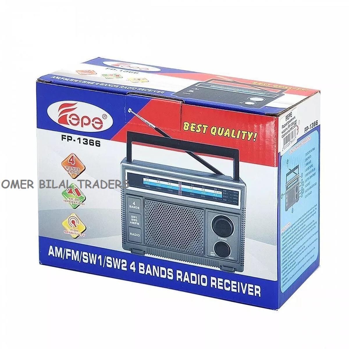 Portable 4 BAND AC/DC RADIO (AM/FM/SW1/SW2) Outdoor Radio Speaker
