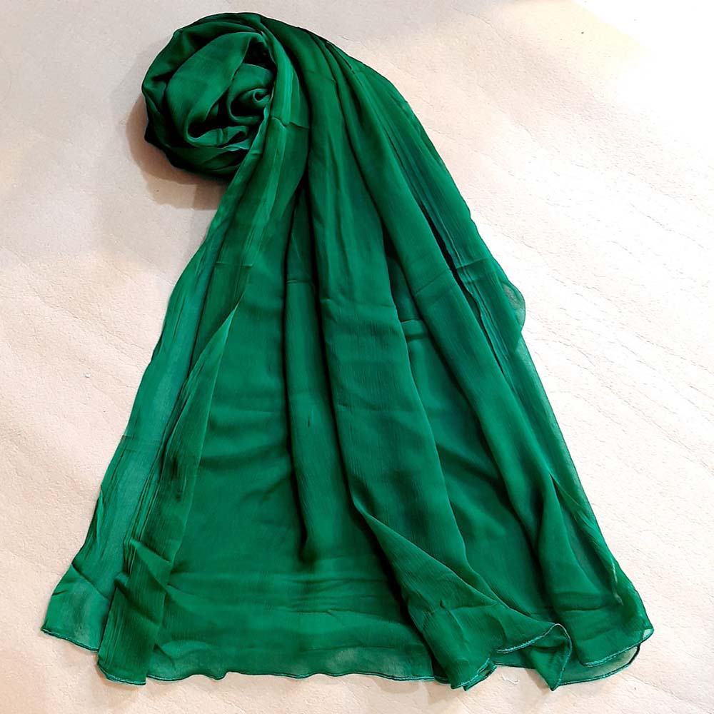 Zardi - Green - Chiffon Dupatta Large Soft For Women Ladies - Zd64