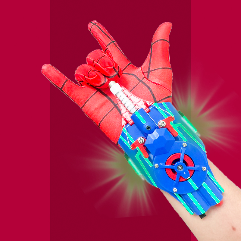 Spider web shooter- Spiderman Web -Shooter Toy Kids Plastic Spiderman Launcher Gloves Wrist Toys Set Gift For Kids Spider Web Shooting Game