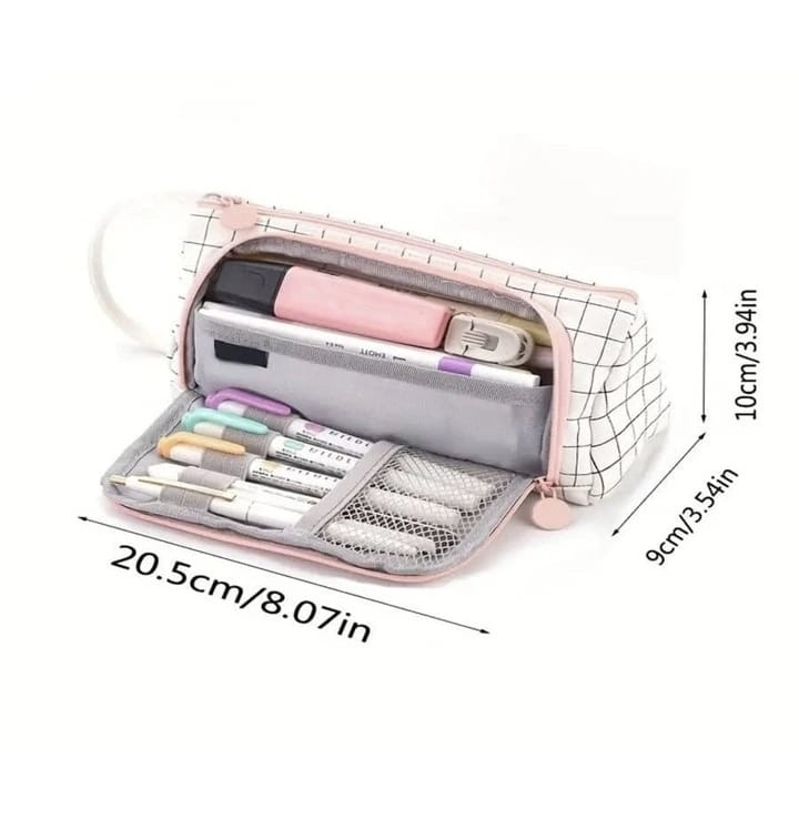 Big Capacity Pencil Case Pouch Pen Case Simple Stationery Bag School College Office Organizer For Teens Girls Adults Student, Deep Green Xw, Simple