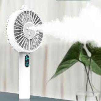 Portable USB Rechargeable Fan with Multiple Speed Settings and LED Light - Multi-Color Options
