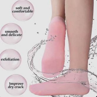 Moiturizing Silicone Socks for Soft and Smooth Feet, Comfortable Jelly Socks