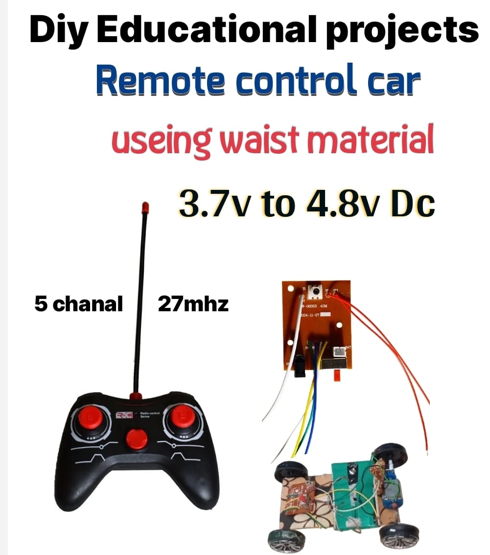 Toy car remote and receiver board  27mhz 5 channel