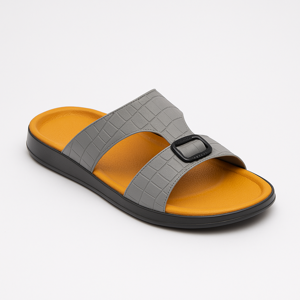Men’s PVC Comfort Slides – Lightweight Thick Sole Arab Style Sandals | Anti-Slip Soft Slippers for Summer Casual Wear