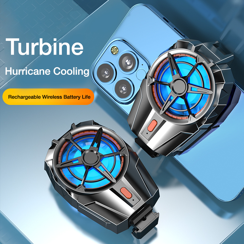 X52 Wireless Mobile Cooling Fan For Mobile Rechargeable Battery With Three Speed Gears Heat Sink Radiator Fan For Gaming PUBG Adjustable Portable Phone Gamepad Holder Phone Radiator Game Silent Cooler Gaming Fan For PUBG Free Fire Trigger Controller