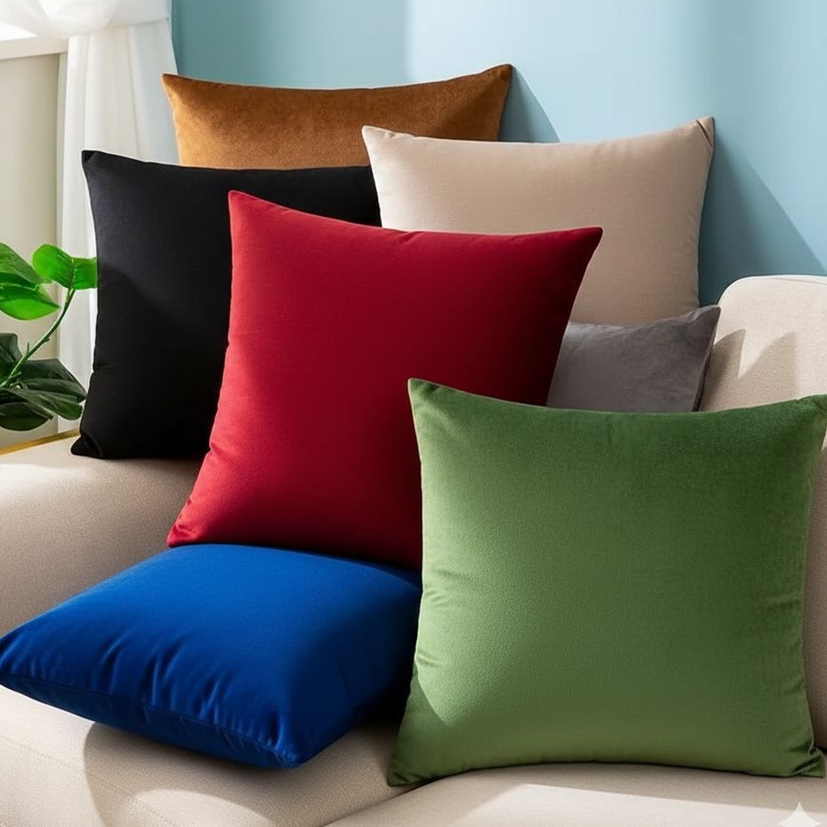 Luxury Velvet Cushion Cover Sofa And Bed Decoration pack 1, 5, 6, 7