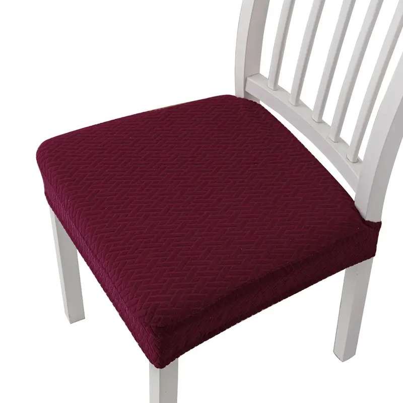 Stretchable T-Shaped Chair Cover - Modern  tuff title Dining Seat Slipcover, Machine Washable, Elastic Band Closure, Spandex/Polyester Blend for Home Decor