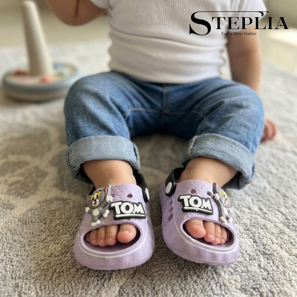 Baby Cartoon Sandals for Boys & Girls | Soft Anti Slip Baby Shoes | Kids Summer Slippers | 6 Months to 3 Years