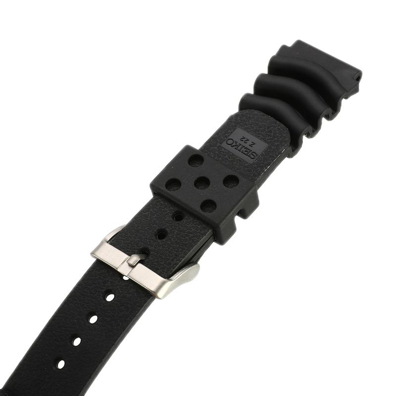 22Mm Black Rubber Watch Band/Strap 