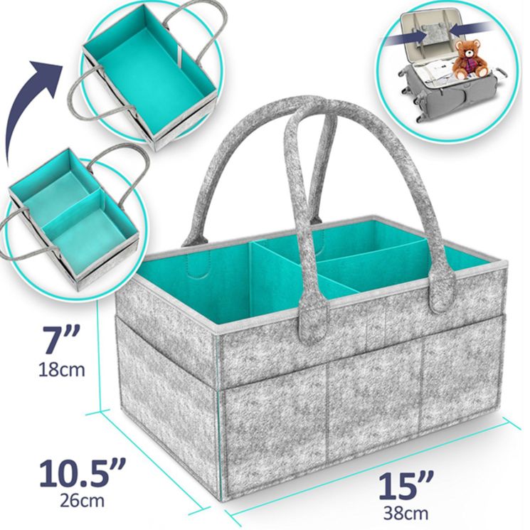 Printed Baby Diaper Caddy Organizer