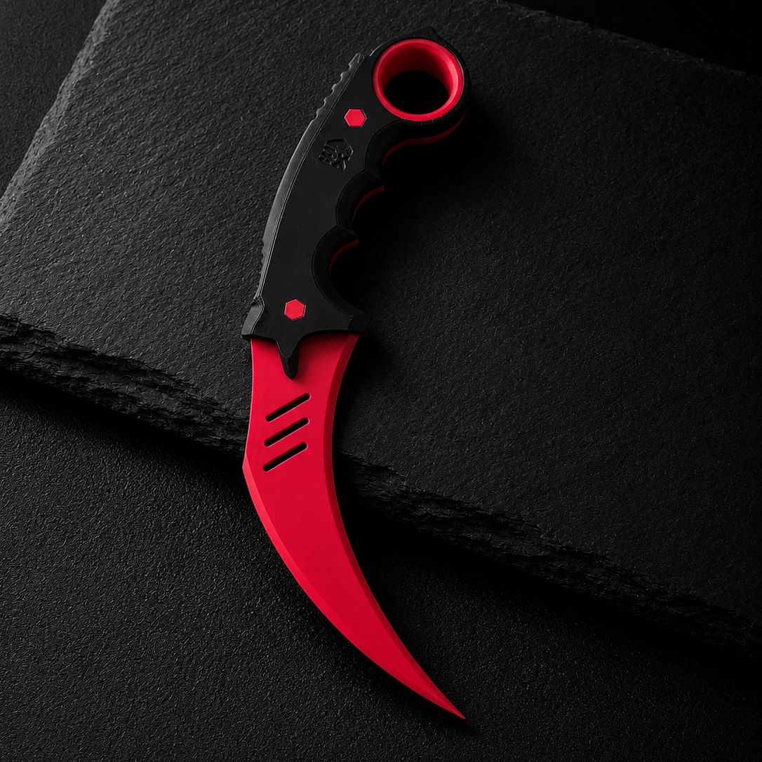 Full Tang Fidget Karambit  3D Printed Rotating Fidget Toy  Gaming Style Desk Gadget (Non-Sharp)