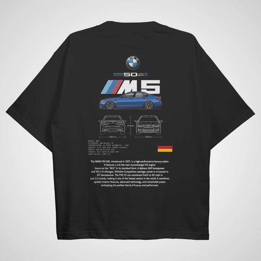 BMW M5 Motorsport Graphic Oversized T-Shirt – Premium Cotton Streetwear Tee for Men & Women