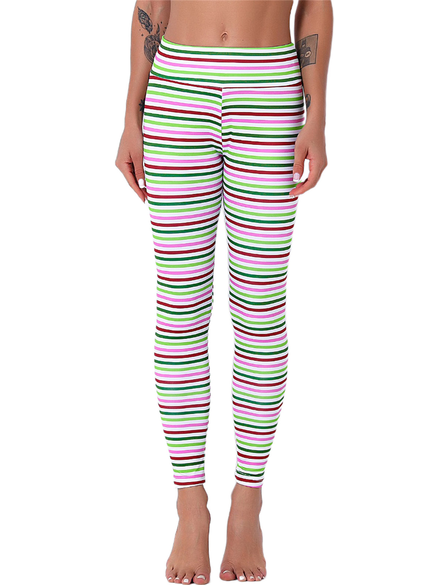 Women Mid Rise Yoga Pants, Christmas 